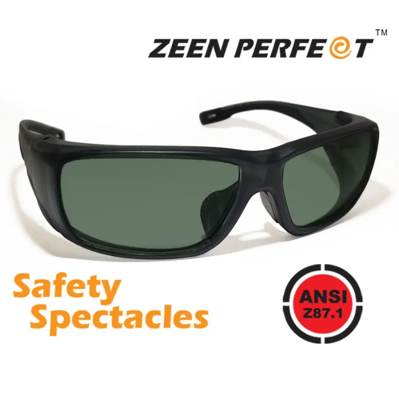 สไตล์การระเบิด แว่นเซฟตี้ ZEEN PERFECT SG1001 ขาใหญ่กันข้าง ถอดเปลี่ยนเลนส์สายตาได้ ผ่านมาตราฐาน ANSI Z87.1 CE EN166F Specialist