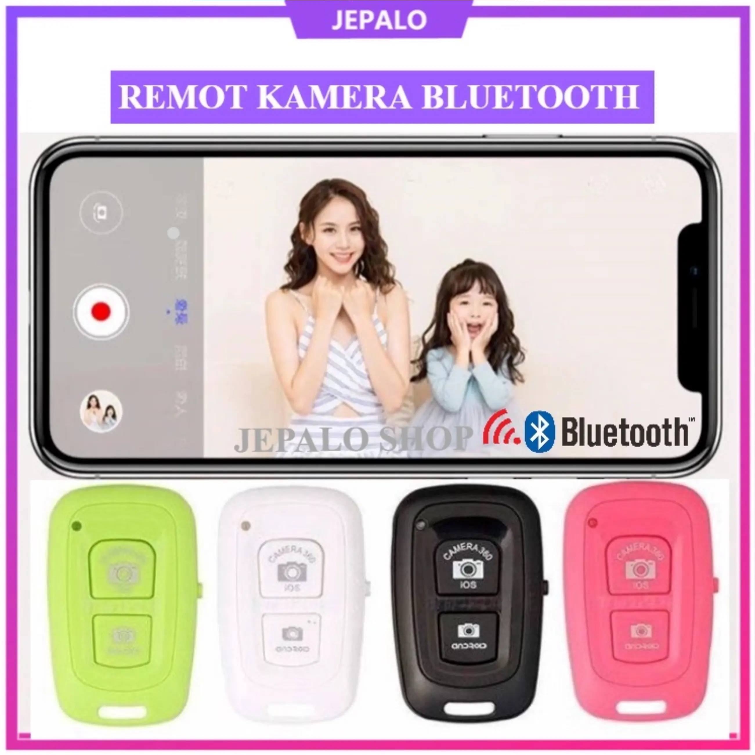 REMOTE BLUETOOTH REMOT SHUTTER KAMERA JARAK JAUH SELFIE FOTO HP