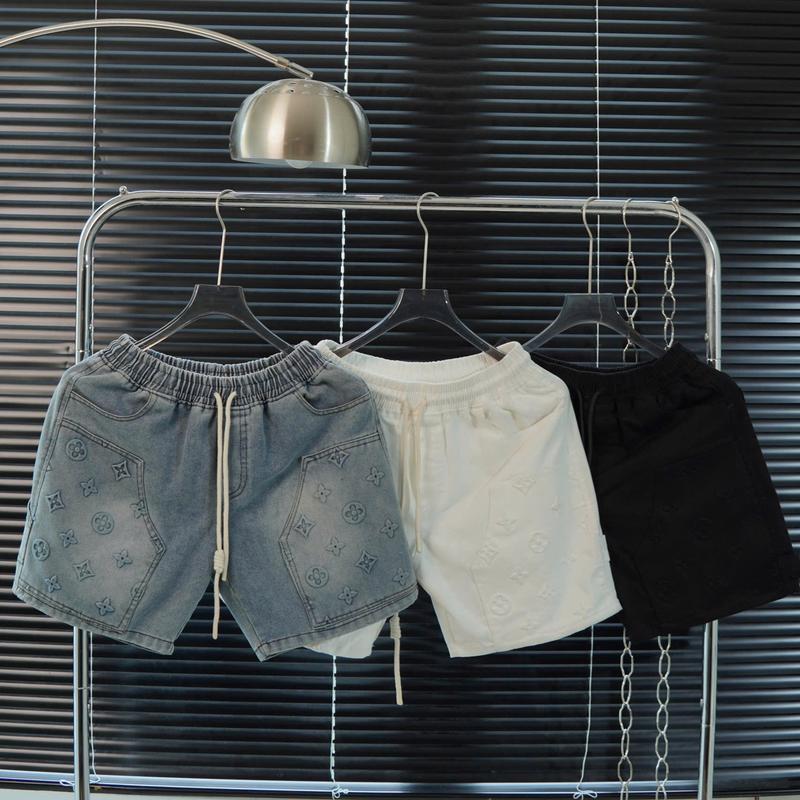 Quần Short Jean Cho Nam Họa Tiết Phối Vân Nổi Cứng Cáp Dày Dặn Năng Động 40-87kg