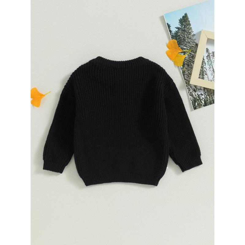Baby Girl Sweater, Long Sleeve Crew Neck Flower Winter Warm Knit Pullover Sweater Infant Clothes 4