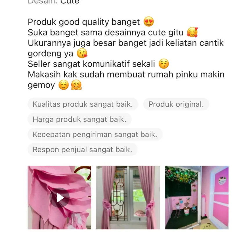 Ikat hordeng lavender / tali gorden / pengikat gorden 7