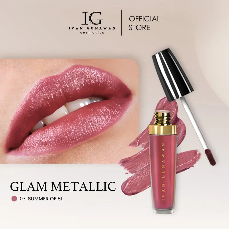 Ivan Gunawan Cosmetics Glam Metallic Lip Cream Matte Finish Membuatmu Tampil Classy & Standout 2