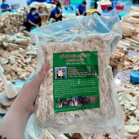 Củ hủ dừa sấy khô PHAN DIỄM bịch 250g sấy lạnh, loại 1 ngon giòn ngọt, hút chân không, Đặc sản Bến Tre Thức Ăn Food  Handmade Snack