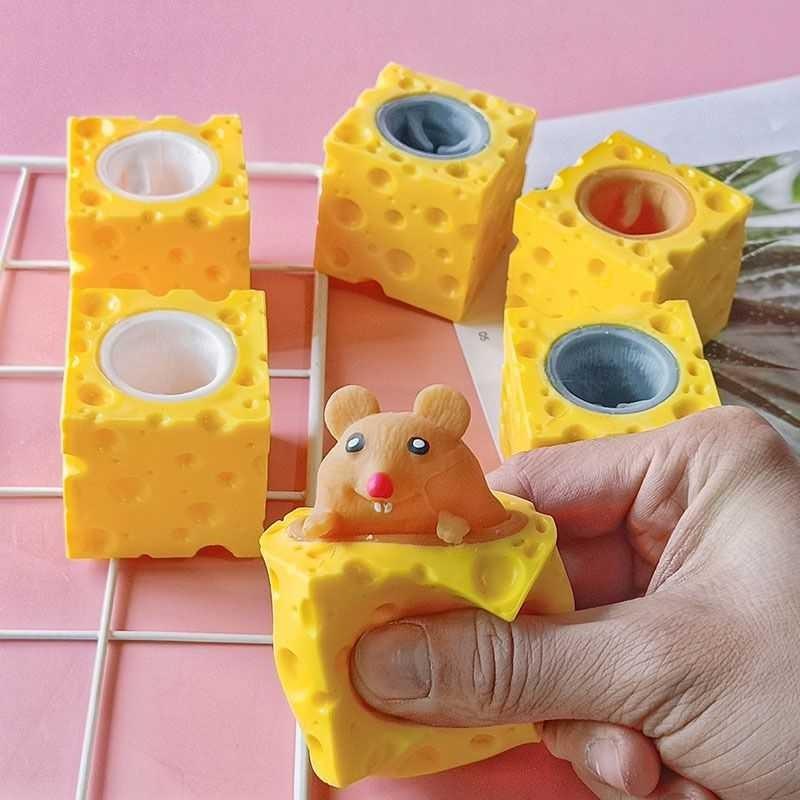 Digap Squishy Toy Mouse In The Cheese Pop Up Anti Stress Fidget - Shop ...