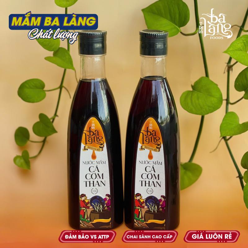 Combo 2 Chai 500ml Nước Mắm Cá Cơm Than Loại 3 ( Loại Nấu) - Đặc Sản truyền thống Ba Làng Foods