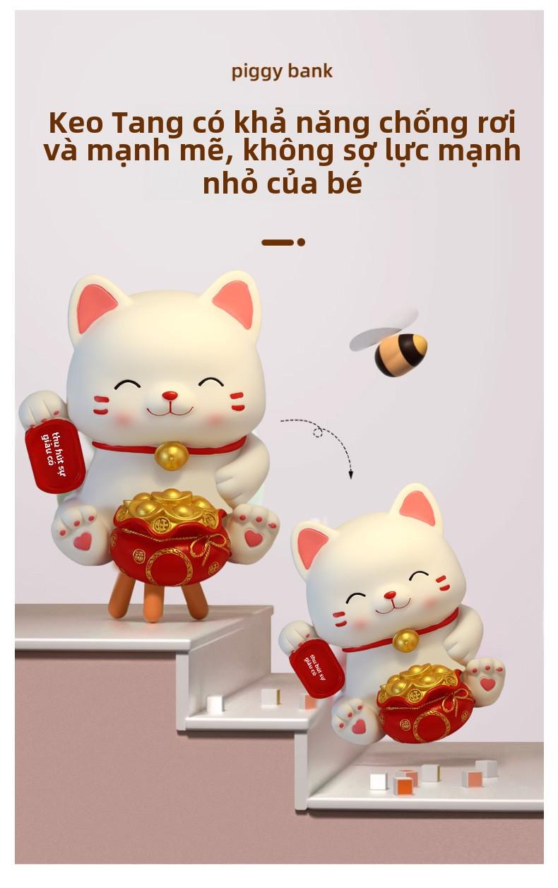Product Introduction of Ngân Hàng Tiền Xu Mèo May Mắn, Phong Cách Người Nổi Tiếng Trên Internet, Mới 2025, Thích Hợp Cho Trẻ Em, Bé Trai Và Bé Gái, Có Thể Lưu Trữ, Ngân Hàng Tiết Kiệm Dung Tích Lớn Ống Heo 5