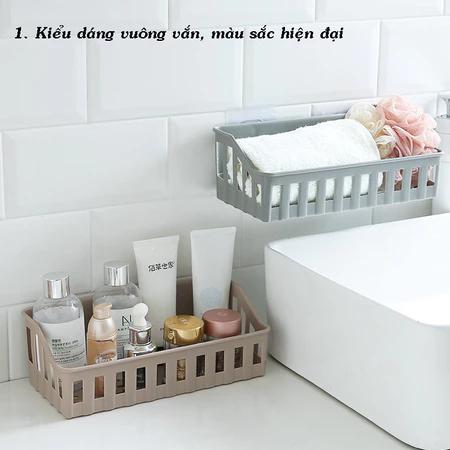 Kệ để đồ dán tường đa năng nhà bếp nhà tắm chất liệu bền bỉ chống nước dễ dàng lắp đặt 9