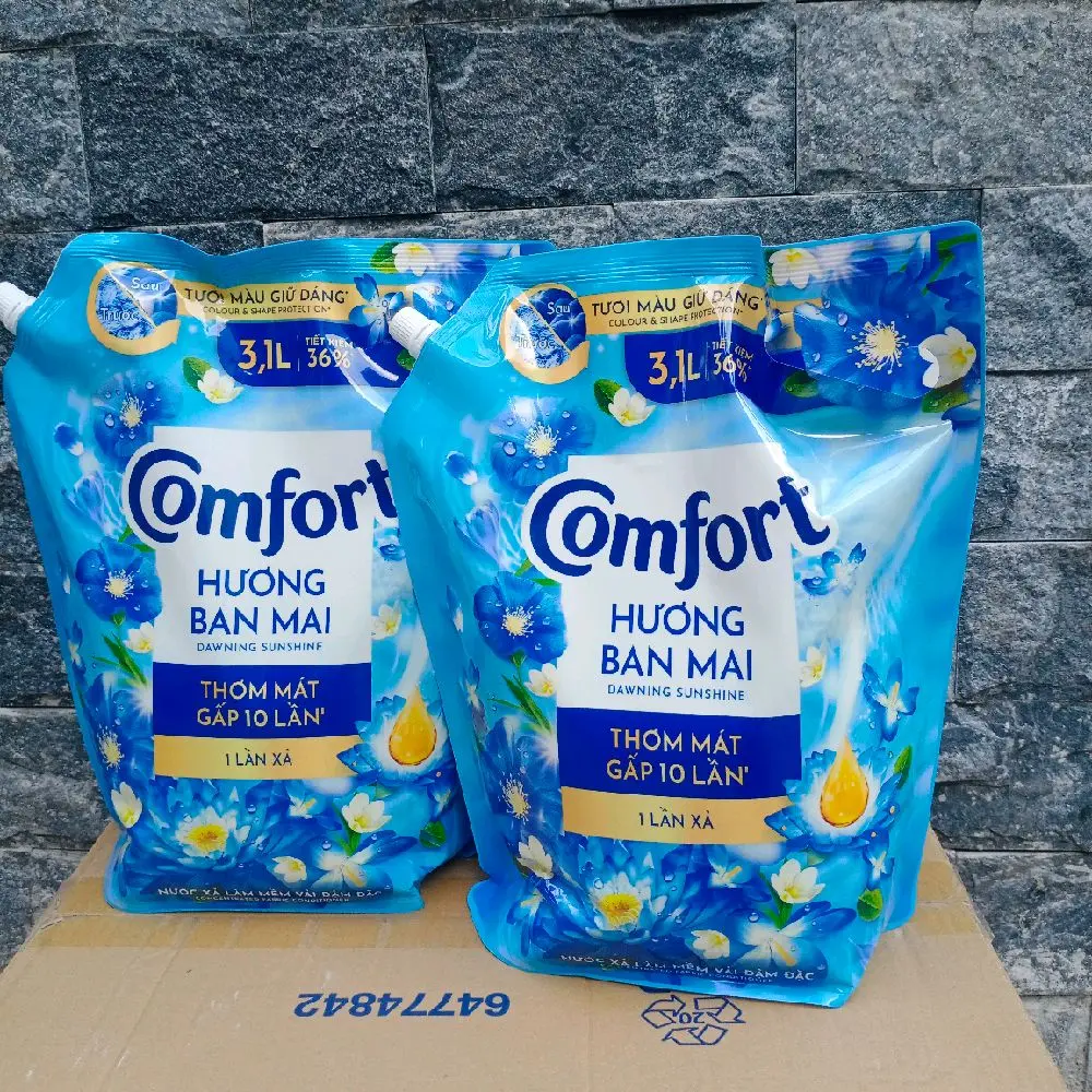 [ 6,2kg] Combo 2 túi nước xả Comfort 1 lần xả hương ban mai 3,1×2