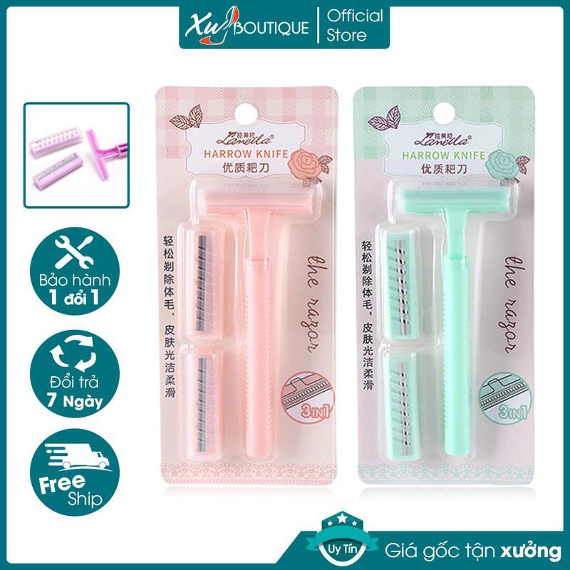 Bộ Dao Cạo Lông Tay Chân, Nách (Râu, Vùng Kín) 3 Lưỡi Lameila
