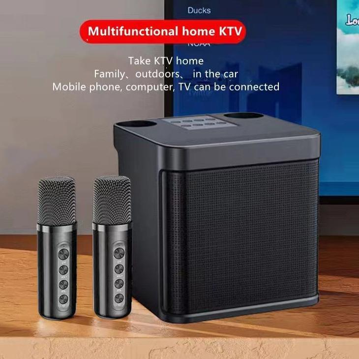  Loa Bluetooth có mic không dây hai micrô Loa Karaoke bộ khuếch đại âm thanh nổi 3D 203 