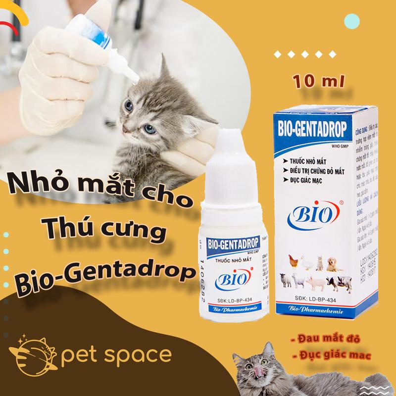 Nước Nhỏ Mắt Không Khô Mắt Dành Cho Chó Mèo Bio-Gentadrop