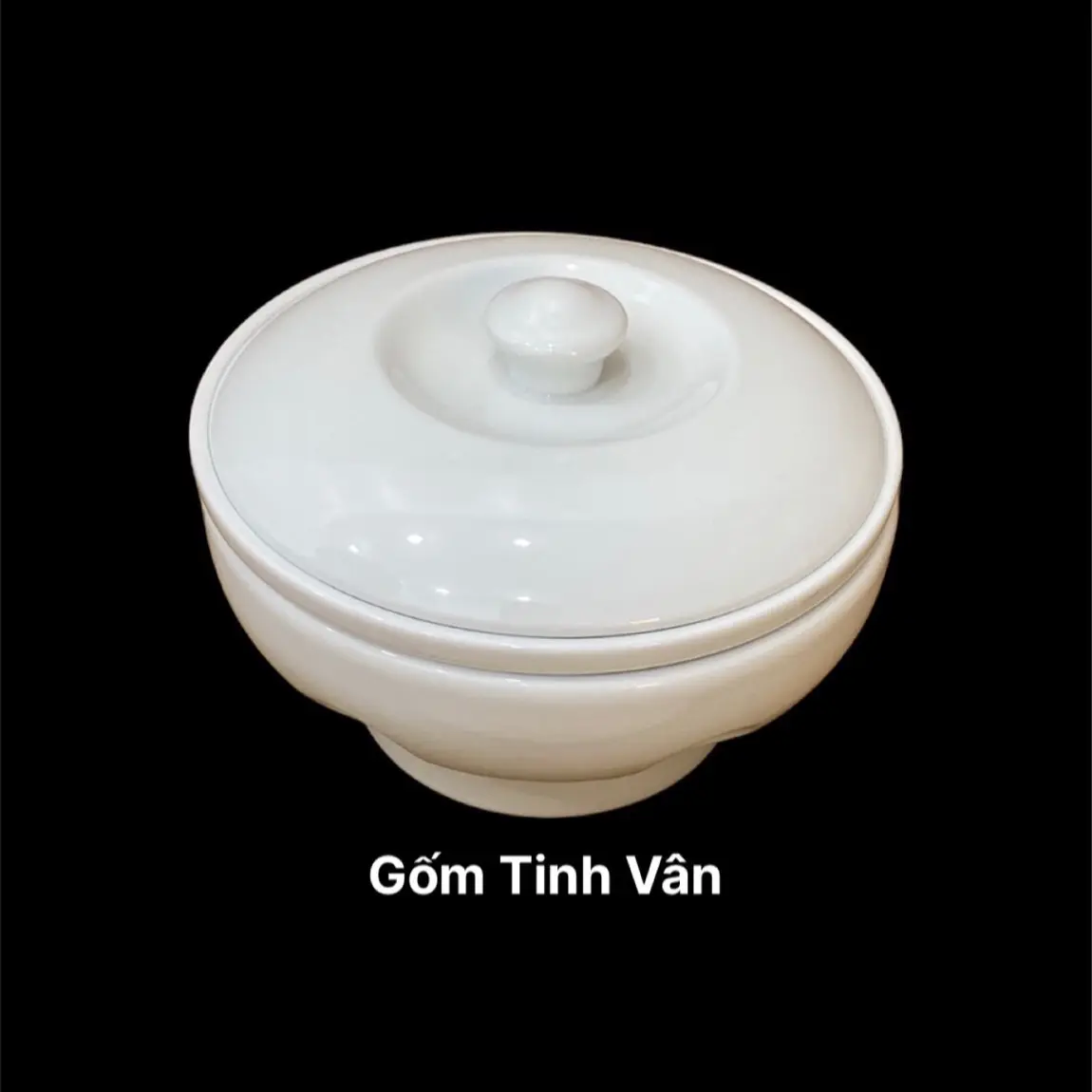 Nồi lẩu đốt cồn sứ Bát Tràng men trắng, Gốm Tinh Vân, bat trang ceẻamc hot pot
