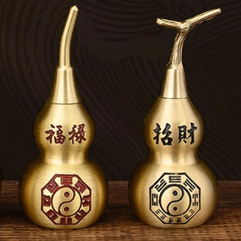 Pajangan Labu Kuningan Cina Feng Shui Home Decor Kelabuhan Labu Tembaga Dekorasi Ornamen Fengshui Kekayaan Decoration Rumah 3