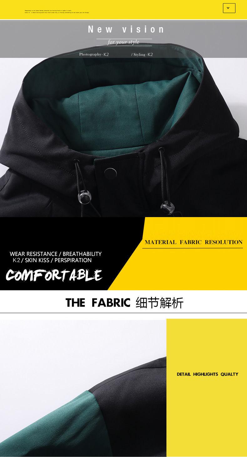 Product Introduction of Add Thickened Men's Coat Korean Style Trendy Workwear Jacket Autumn and Winter Casual Loose Teen Student Jacket 4