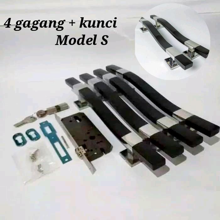 Fullset Gagang Pintu Rumah UNGU 45cm 33cm / Handle pintu rumah stainless Anti Karat 1
