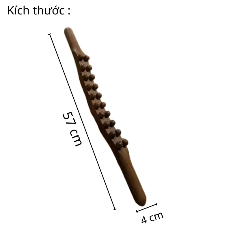 Gậy gỗ huynh thành 2 dãy hạt 1