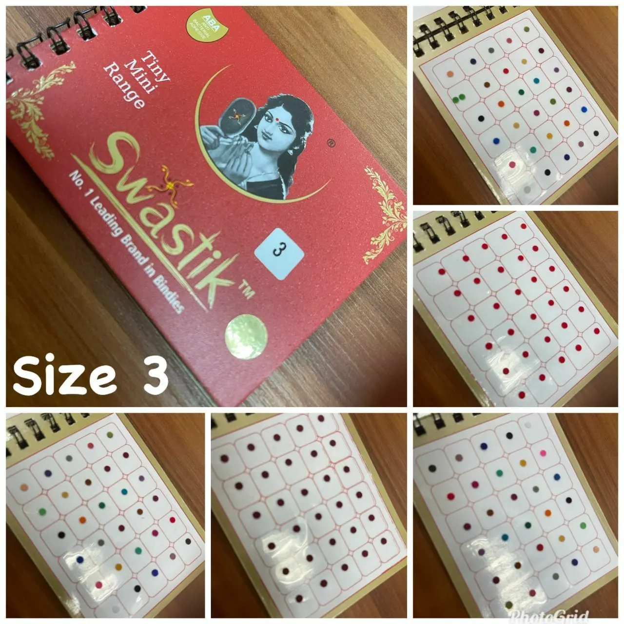 BD18 Bindi/ Pottu/ Sticker Pottu Booklet Swastik  spiral book- 150 Plain bindis