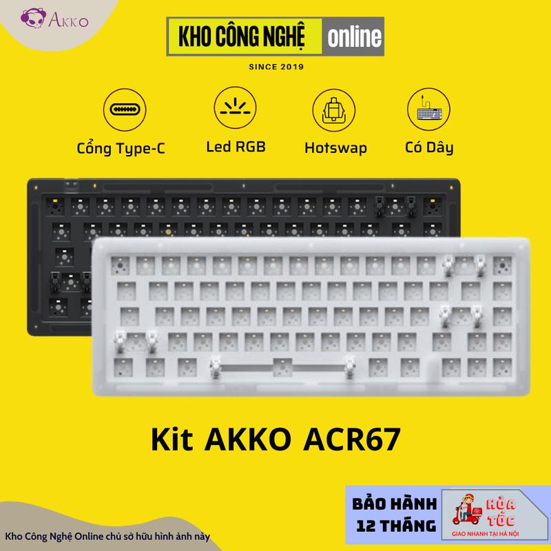 Kit bàn phím cơ AKKO ACR67 (Hotswap / RGB / Foam tiêu âm / Gasket Mount)