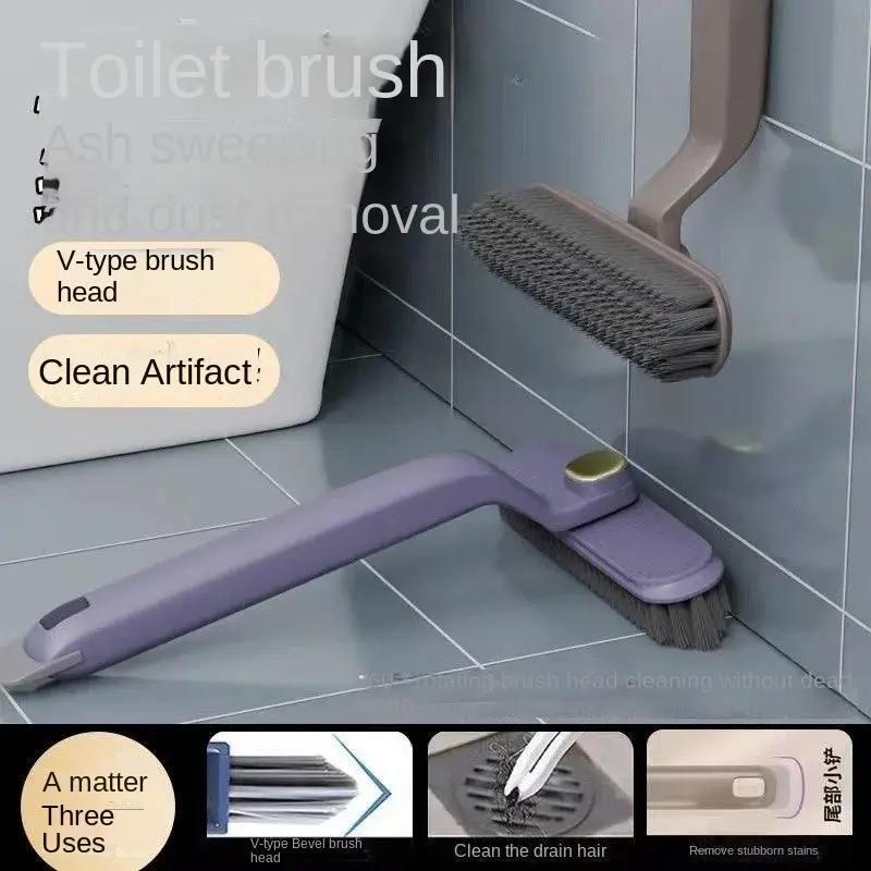 Multifunctional Gap Brushes 360 ° Rotatable Toilet Brush Toilet Brush Floor Bathroom Special Cleaning Long Handle Brush