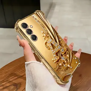 Cocok untuk casing ponsel Galaxy A16 Casing ponsel tahan benturan empat sudut dengan ukiran huruf yang indah.-SJFS