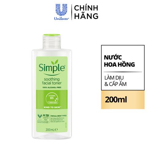 Product Introduction of Nước Hoa Hồng SIMPLE Không Chứa Cồn Hỗ Trợ Cân Bằng , Chăm Sóc Da Và Dưỡng Da Mặt 200ml [1] 1