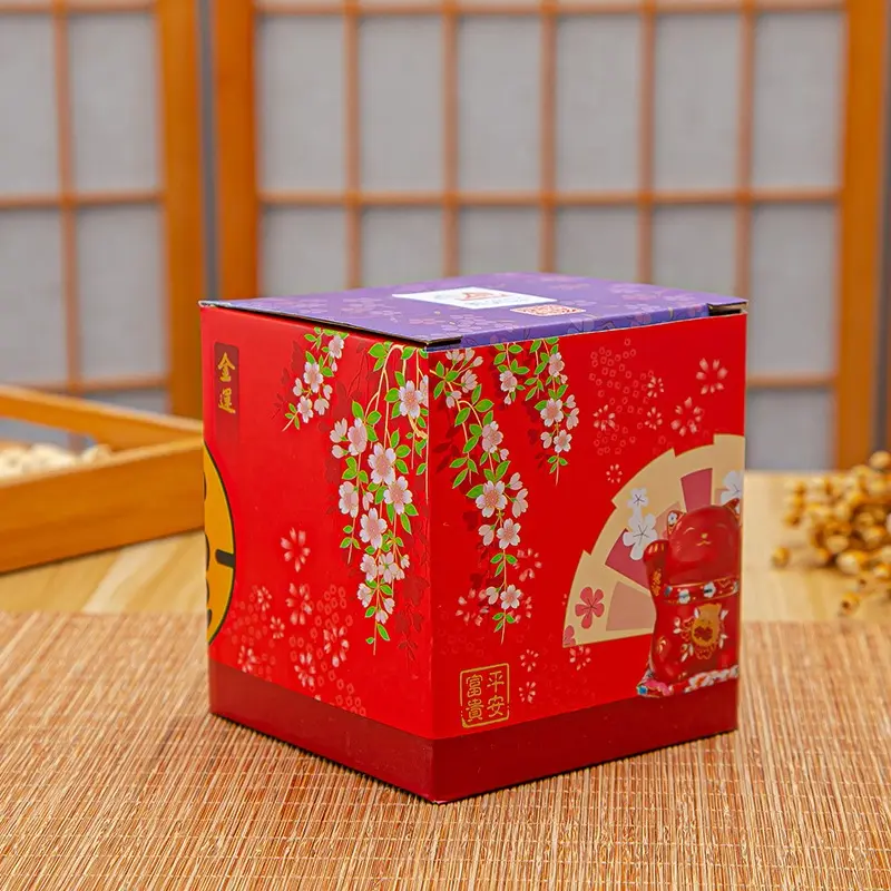 [Mẫu Mới] Mèo Thần Tài Tiết Kiệm Hoa mai Mini Cute - Mèo Thần Tài Trang Trí Bàn Làm Việc Cao 11.5cm 8