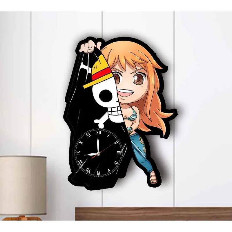 Jam Dinding One Piece All Crew Mugiwara/ Hiasan Kamar Tidur/ Hiasan Ruang Tamu/ Hiasan Ruang Kerja/DLL 2