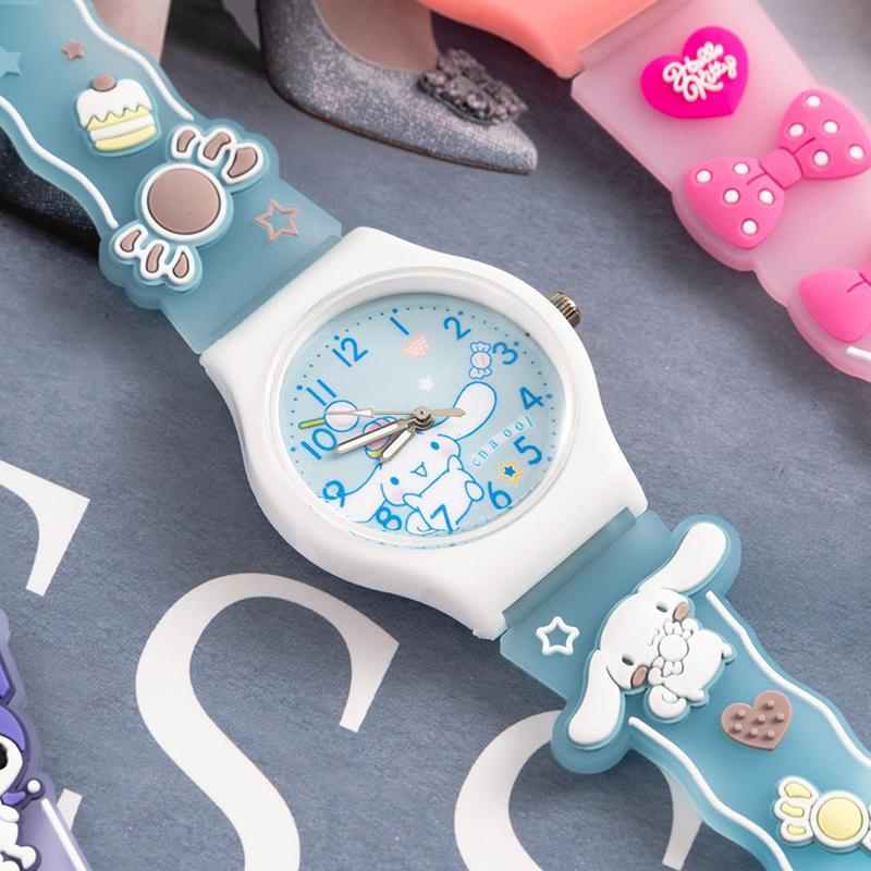Product Introduction of Đồng Hồ Đeo Tay Trẻ Em, Họa Tiết 3D Sanrio, Cinnamoro Hello Kitty, Đồng Hồ Thạch Anh Chống Nước, Kuromi, Dây Đeo Đồng Hồ Silica Gel Hoạt Hình, Thích Hợp Làm Quà Tặng Trẻ Em 20