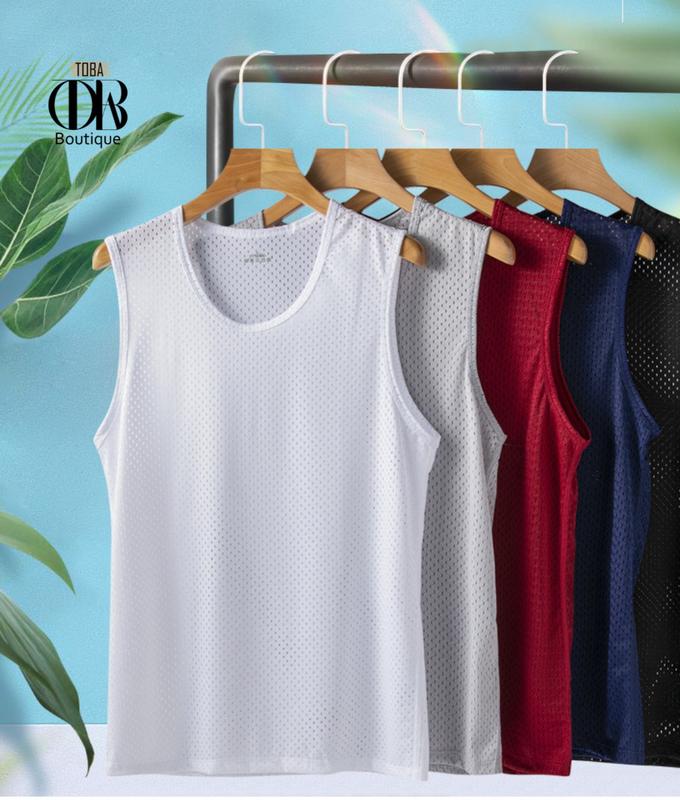 Áo ba lỗ Lụa Lưới TOBA Boutique Siêu Mát Lạnh thoáng khí thông hơi mặc nhà, tập gym, tập thể thao TB3LO1 Sport Nam Tập Thể Dục Top