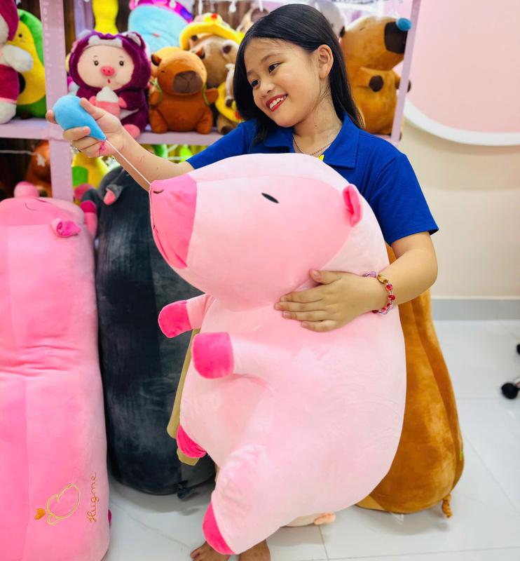 Gấu bông Chuột Capybara nước mũi màu hồng Size 65cm - Gấu Bông Thú nhồi bông toy đồ chơi gấu bông gấu bông Thú Bông Phát Nhạc