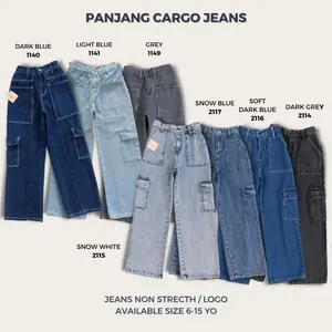 Celana Jeans Anak Perempuan Celana Panjang Anak Cewe Kulot Jeans Anak Perempuan Fashion CARGO NomenaKids 1141