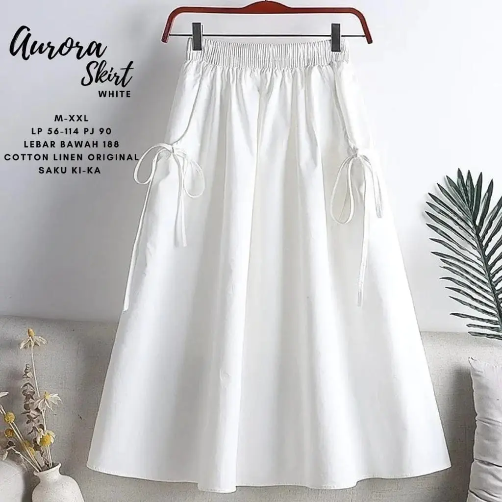 rok crinkle anak perempuan 4-15 tahun rok kancing rok mayung rok panjang anak rok highwaist Cewek Fashion
