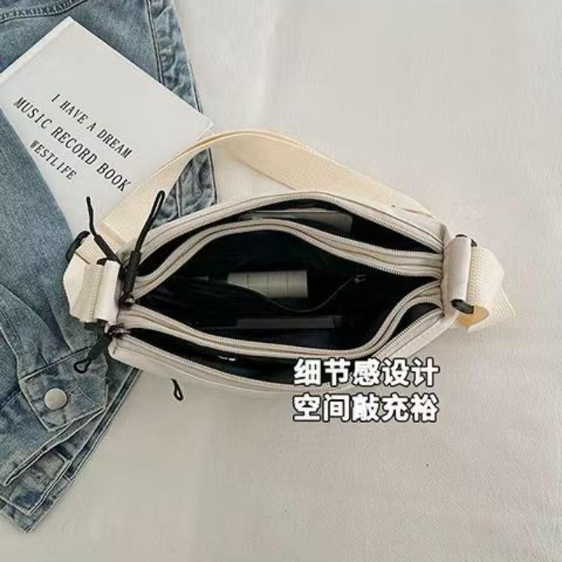 New fabric bag Japanese fashion simple shoulder crossbody bag multi-layer isolation bag style women's canvas bag 3
