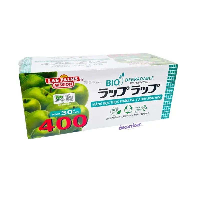 Màng Bọc Thực Phẩm Tự Hủy Sinh Học Las Palms PVC 30cmx400 (300m) - December House 4