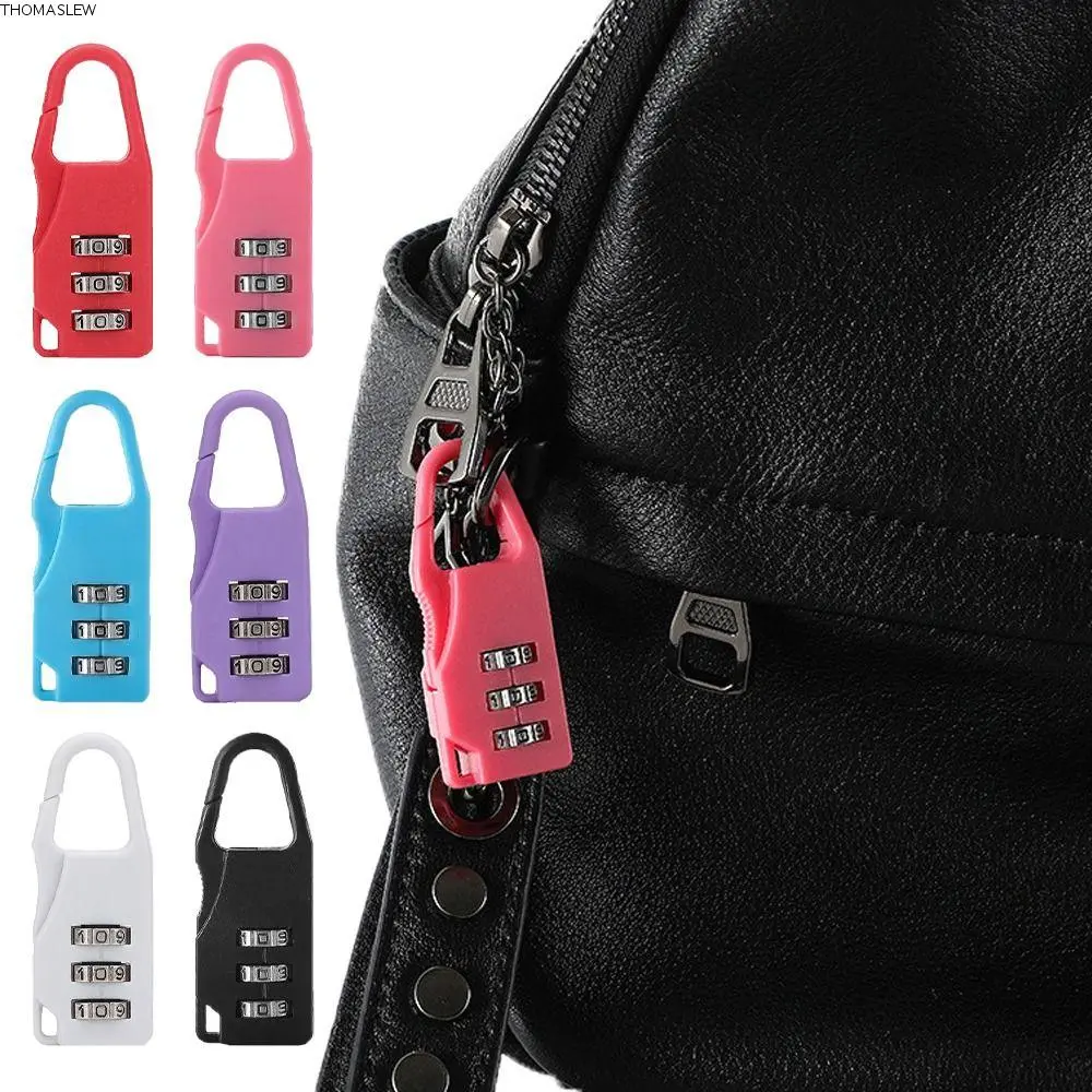 THOMASLEW Fashion Digit Suitcase Combination Lock Anti-theft Plastic Backpack Combination Lock Drawer Lock Password Lock Bag Combination Padlock Outdoor