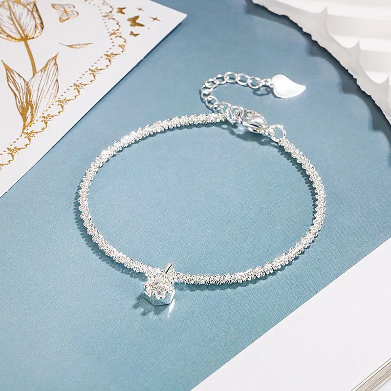 Bộ lắc chân lắc tay dây trơn đính hạt trắng thời trang dễ thương LTC46-Phụ Kiện Thời Trang Việt