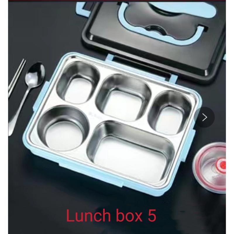 Lengkap Dengan Tas Biru dan Alat Makan! Lunch Box Kotak Makan Kotak Bekal Berkualitas Stainless Steel Anti Tumpah dan Tahan Panas 4