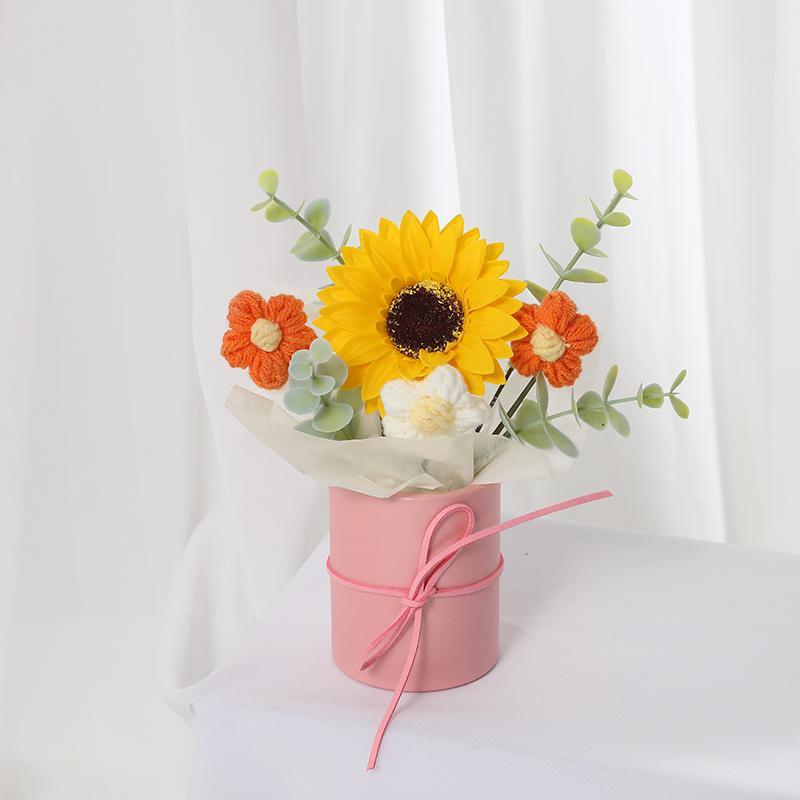 Artificial Flower Bouquet, 1 Count Faux Flower Bouquet with Gift Bag, Decoration Supplies for Home Living Room Bedroom 7