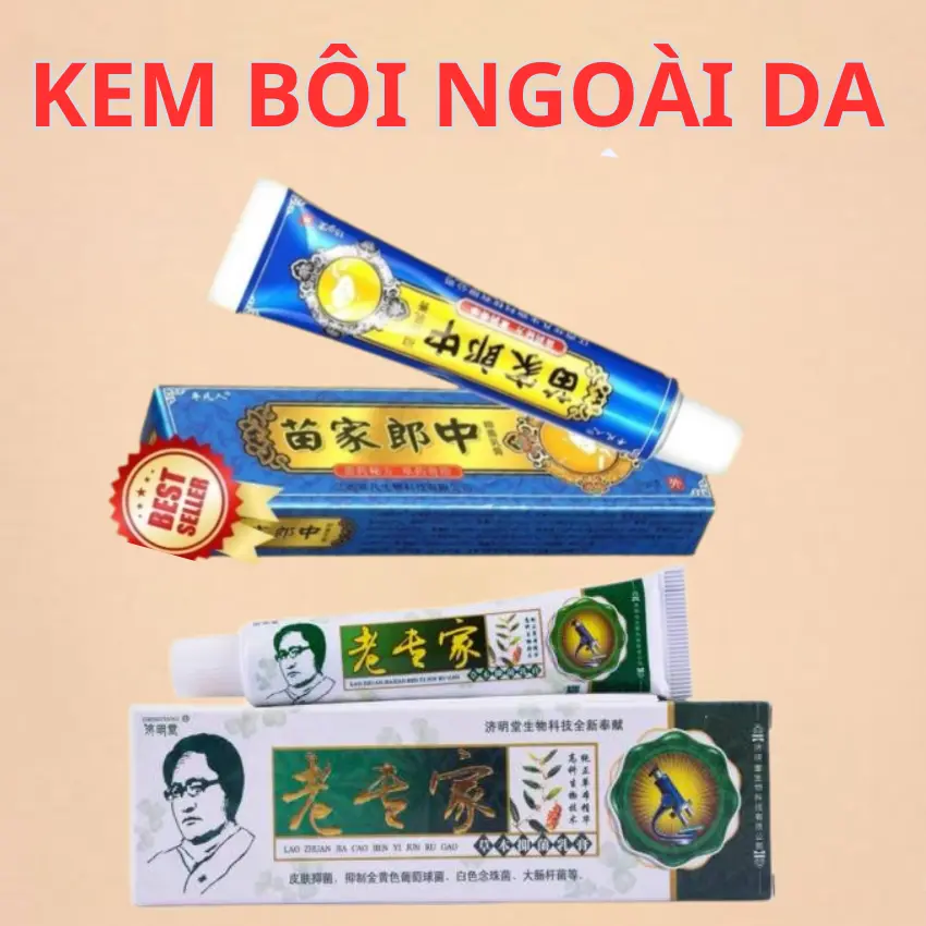 Kem Bôi Viêm Da Cơ Địa, Hắc Lào, Nấm Da, Côn trùnġ Đốt, Nhiễm trùnġ Da, Kem Bôi Da Liễu Ngoài Da.