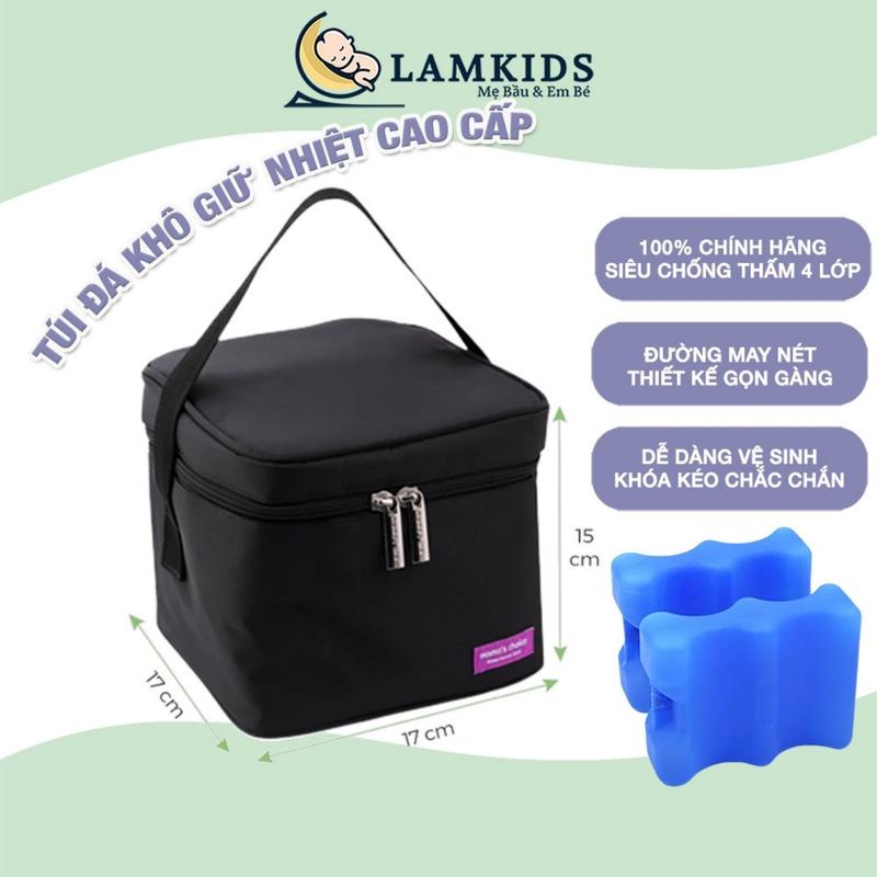 Túi Đá Khô Trữ Sữa Mama’s Choice, Bảo Quản Lạnh Sữa Mẹ Đến 14 Giờ, Giữ Nhiệt Bình Sữa, Đựng Đồ Ăn Cho Mẹ & Bé Lamkids Đựng Sữa Bột Voi