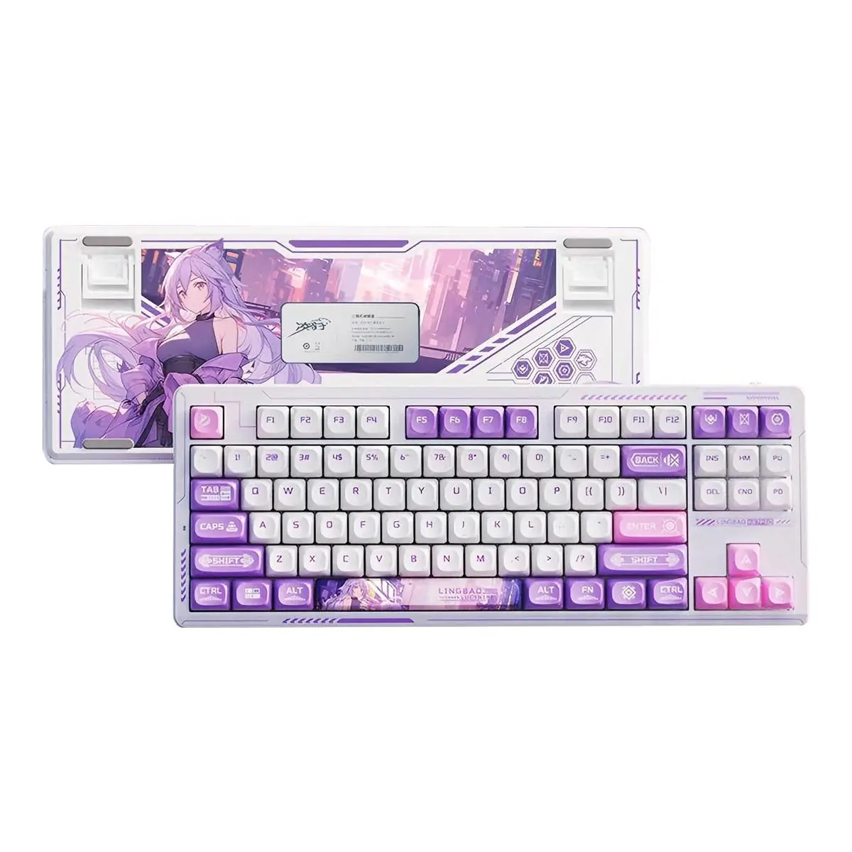 LINBAO K87 Pro Wireless Mechanical Keyboard, 1 Count Rechargeable Keyboard with RGB Backlight, Gaming Keyboard for Home Office