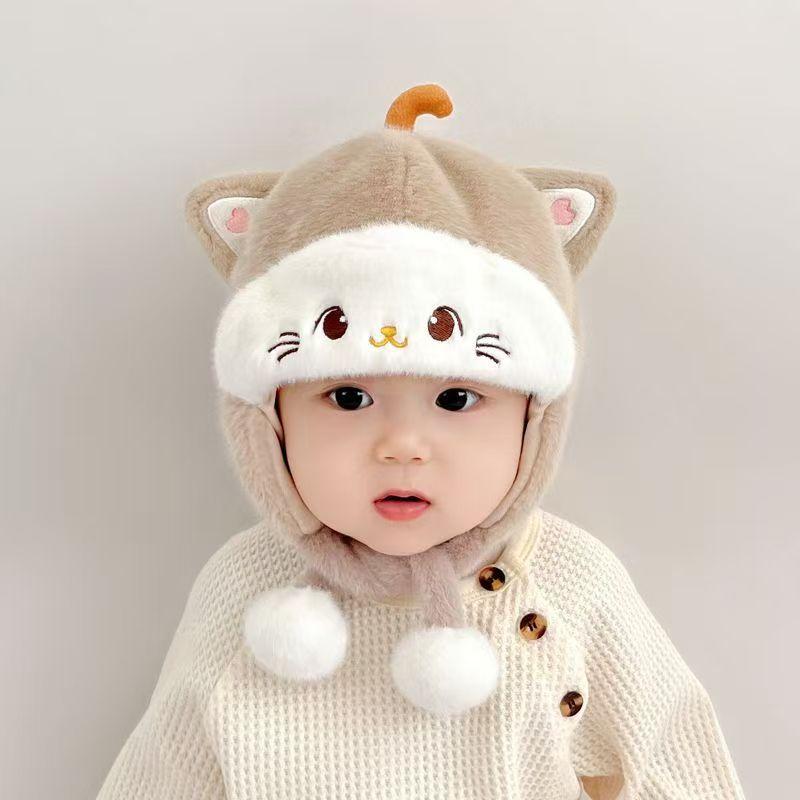 ✨ Children's hats, autumn and winter children's earflaps Cute Soft Fur Hat for Baby Winter Hat Thick