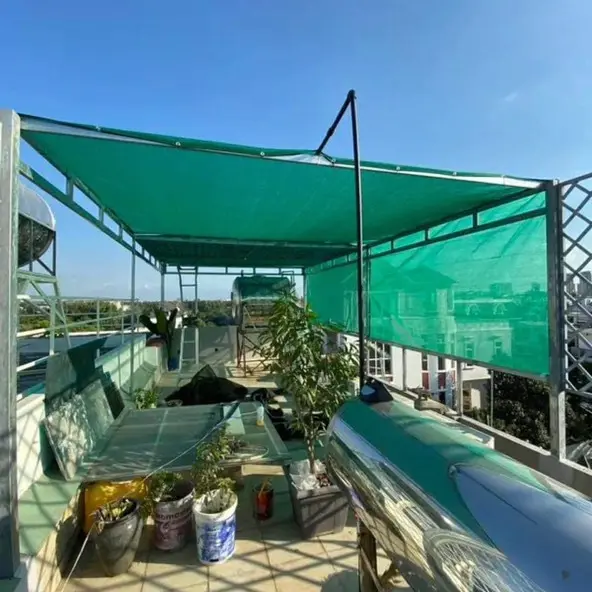 Lưới Che Nắng 80% (từ 1-20 met vuông), Che Lan, Che bụi, bãi  giữ xe , sân vườn, hồ bơi , độ bền 8-10 năm , Sản phâm đã may viền đóng khoen 8