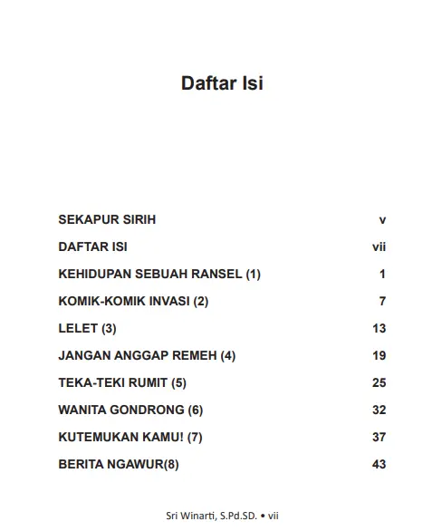 Buku Kumpulan Cerpen - Kehidupan Sebuah Ransel (Bukunesia)