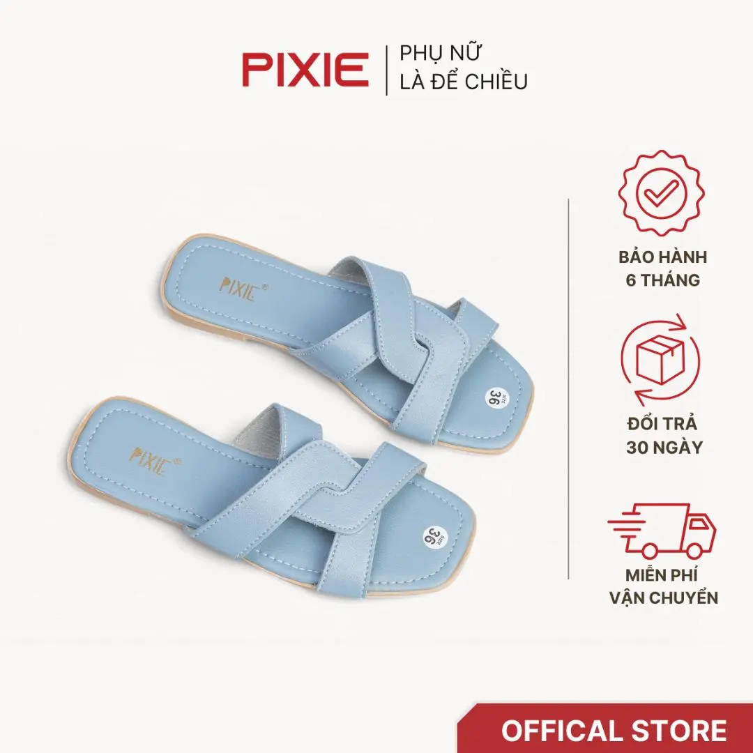 Dép Nữ Bệt Kiểu Quai Đan Chéo Pixie H105