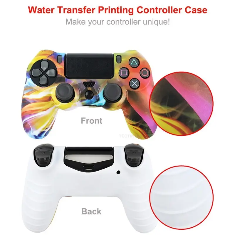 Silicon Vỏ Bảo Vệ Da, Cho Bộ Điều Khiển SONY Playstation 4 PS4, Cho PS4 Pro Và Slim Gamepad Controle, Tay Cầm Ngón Tay Cái, Cho Phụ Kiện Chơi Game Chơi Điện Tử 4
