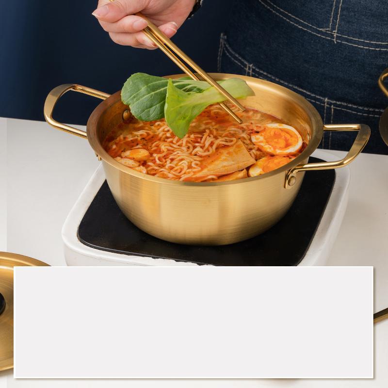 Vintage Style Stockpot with Lid, 1 Count Stainless Steel Cooking Pot with Handle, Kitchen Cookware for Home Use, Household Kitchen Products 5