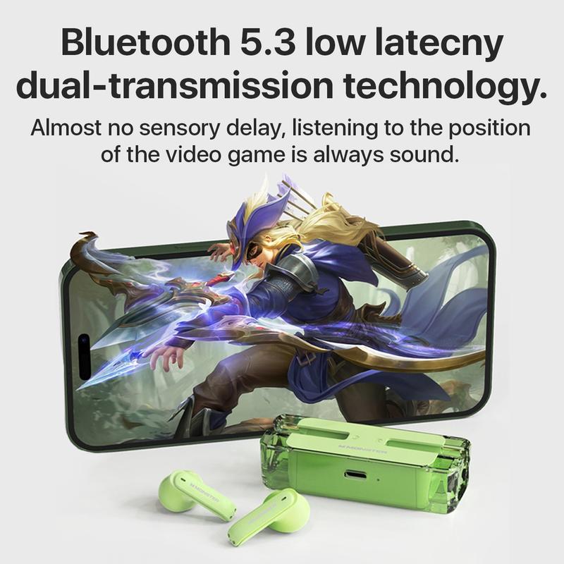 Monster XKT08/ XKT25  Wireless Bluetooth Earphone TWS Headset Earbuds - Hitam Earphones Telepon Headphone 7