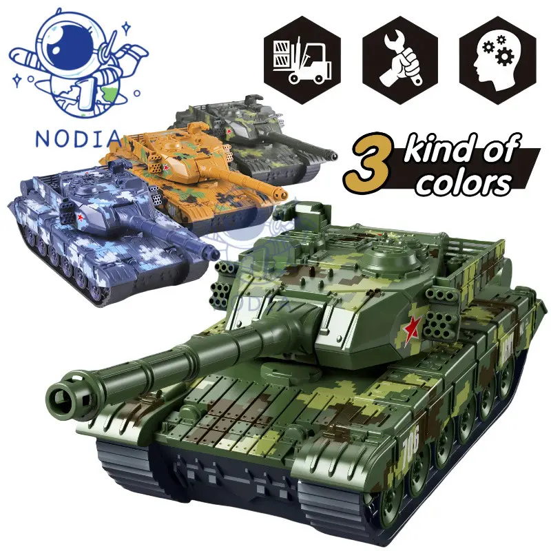 NODIA Tank Inersia Mobil Mainan Tank Beroda Rantai Mainan Model Tank Militer
