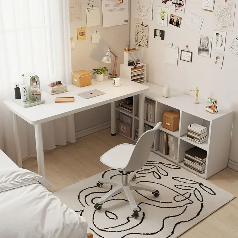 Bàn Làm Việc Đa Năng - Bàn Học Chân Tròn Gỗ MDF Cao Cấp Dày 1,5cm Decor Phòng 1